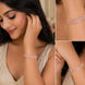 Three Layered Tennis Rose Gold Plated Bracelet