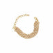 Three Layered Tennis Gold Plated Bracelet