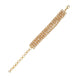 Three Layered Tennis Gold Plated Bracelet