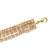 Three Layered Tennis Gold Plated Bracelet