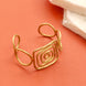Gold Plated Geometric Spiral Cuff Bracelet