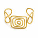 Gold Plated Geometric Spiral Cuff Bracelet