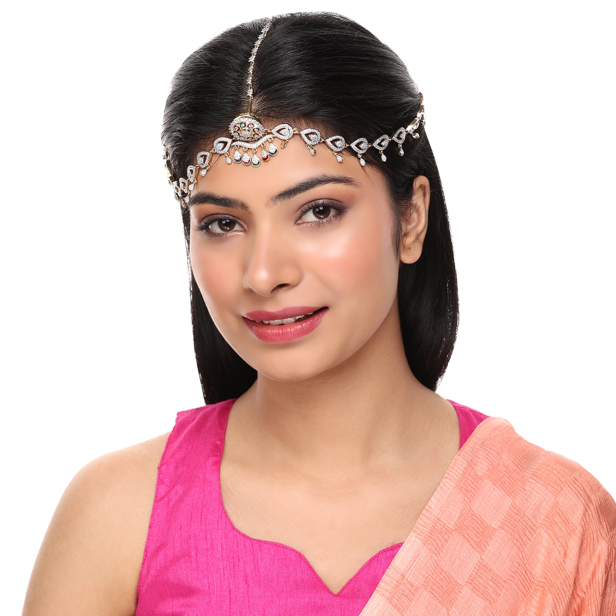 AD Minakari Borla (Matha Patti) - Intricate Headpiece | Opal Touch