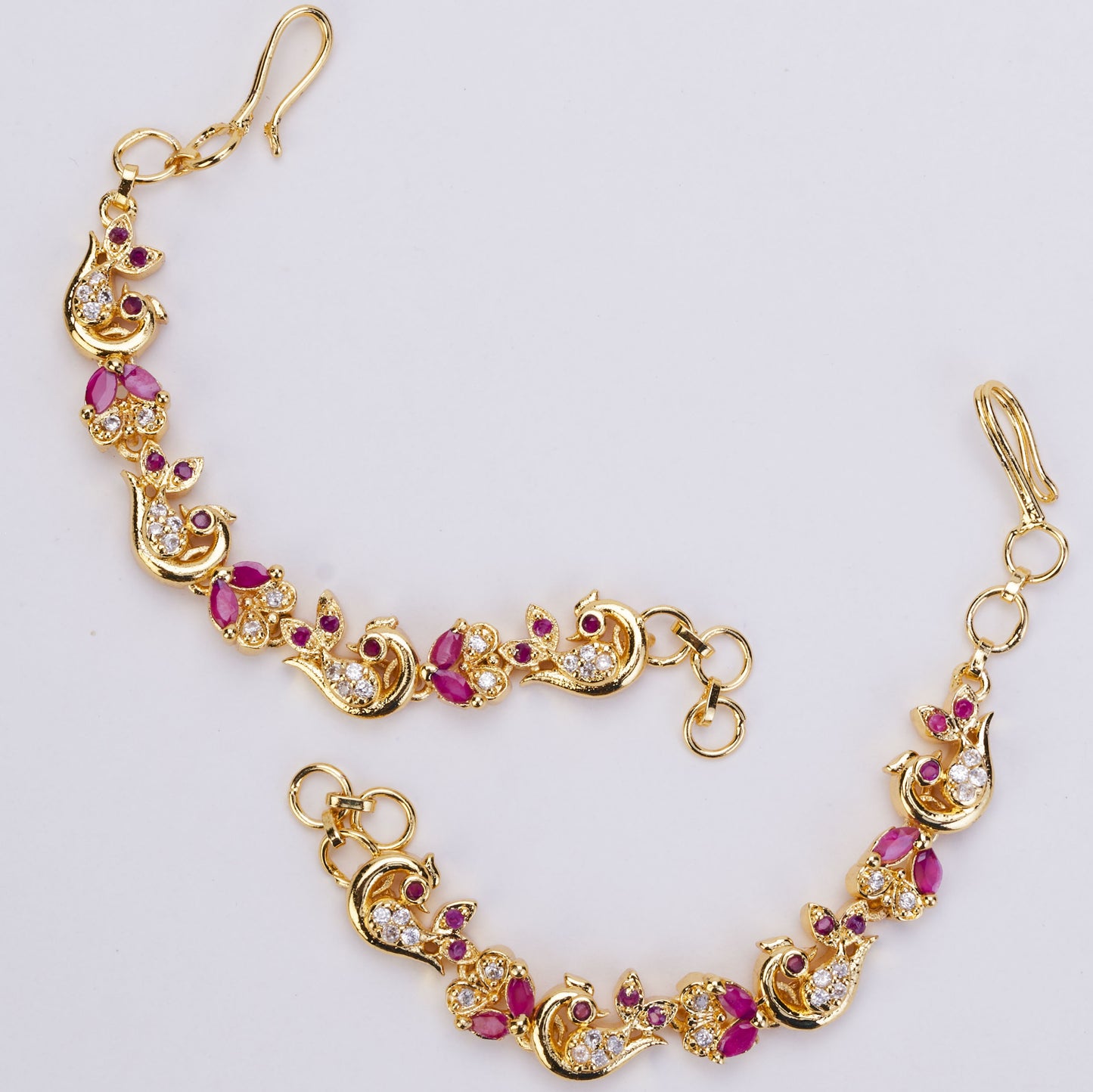Peacock-Shaped Gold Plated Matil