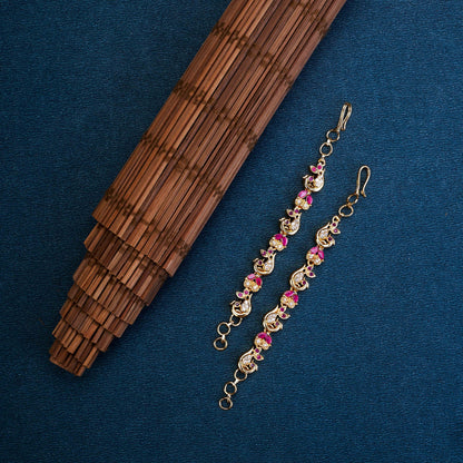 Peacock-Shaped Gold Plated Matil