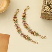 Floral Leaflet Mehendi Plated Matil