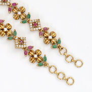 Floral Leaflet Mehendi Plated Matil