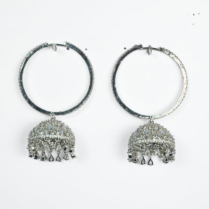 Radiant White Jhumka