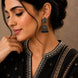 Oxidized Plated Traditional Jhumka Pattern Earrings