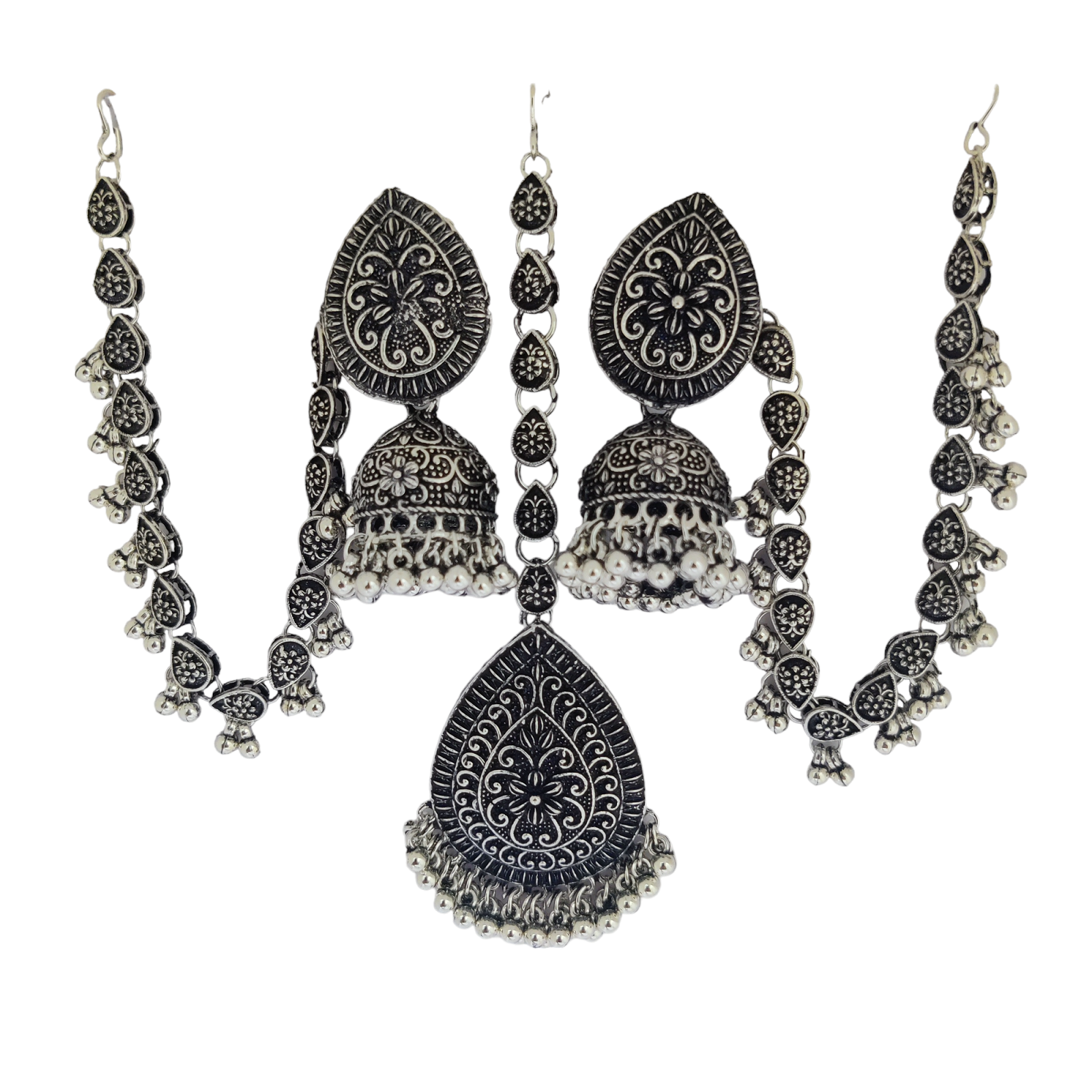 Traditional Oxidized Jhumka Combo