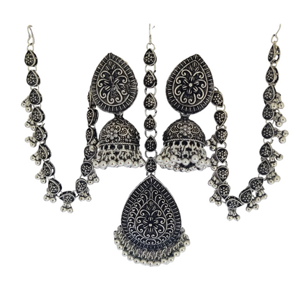 Traditional Oxidized Jhumka Combo