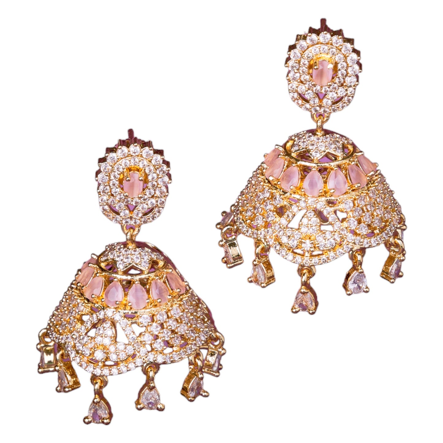 Mint Pink Delight Jhumka