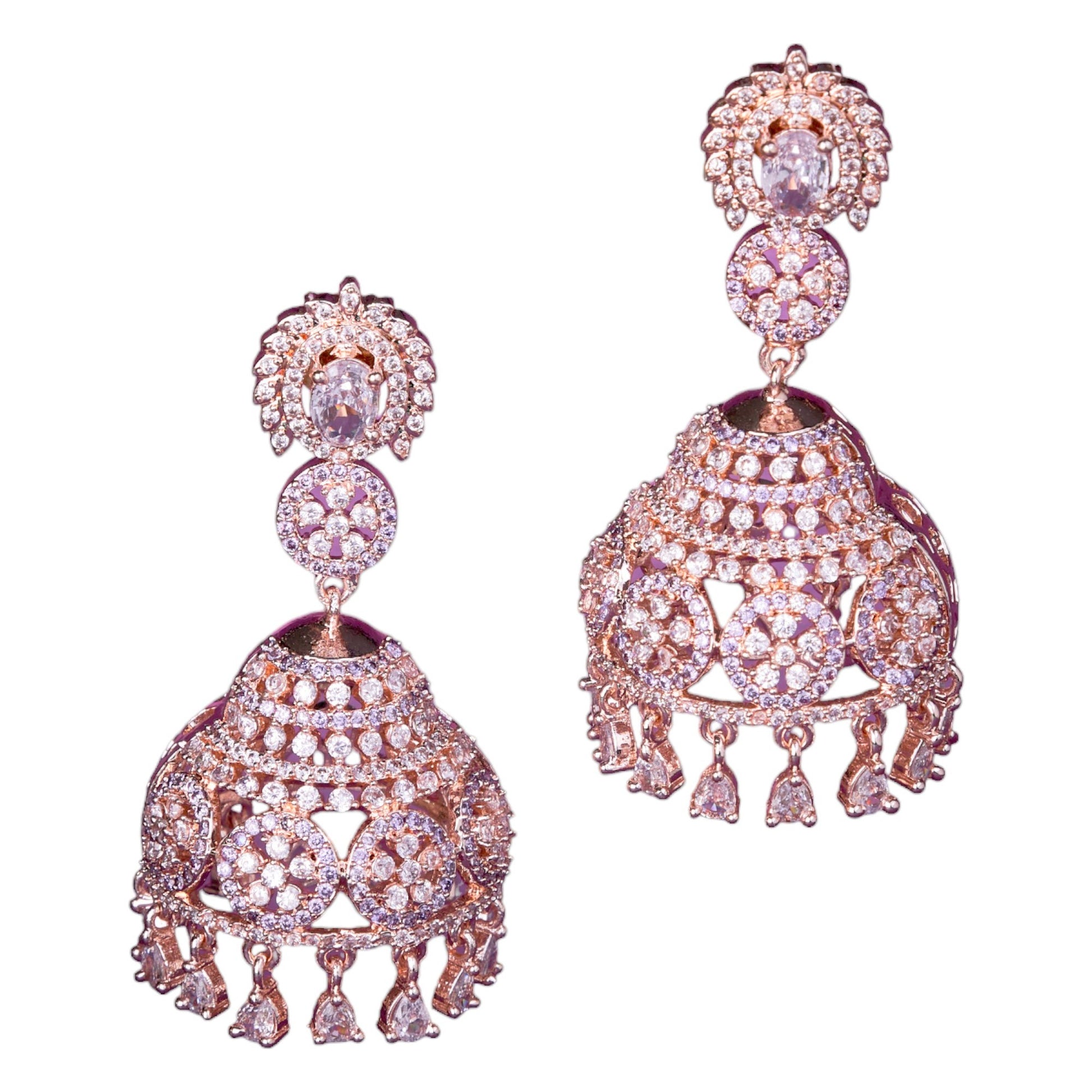 Ivory Elegance Jhumka - Opal Touch