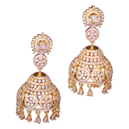 Pearl Glow Jhumka - Opal Touch