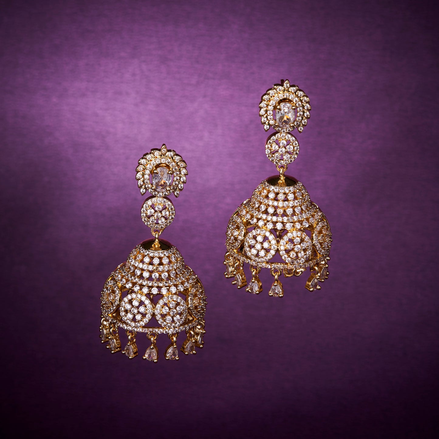 Pearl Glow Jhumka - Opal Touch