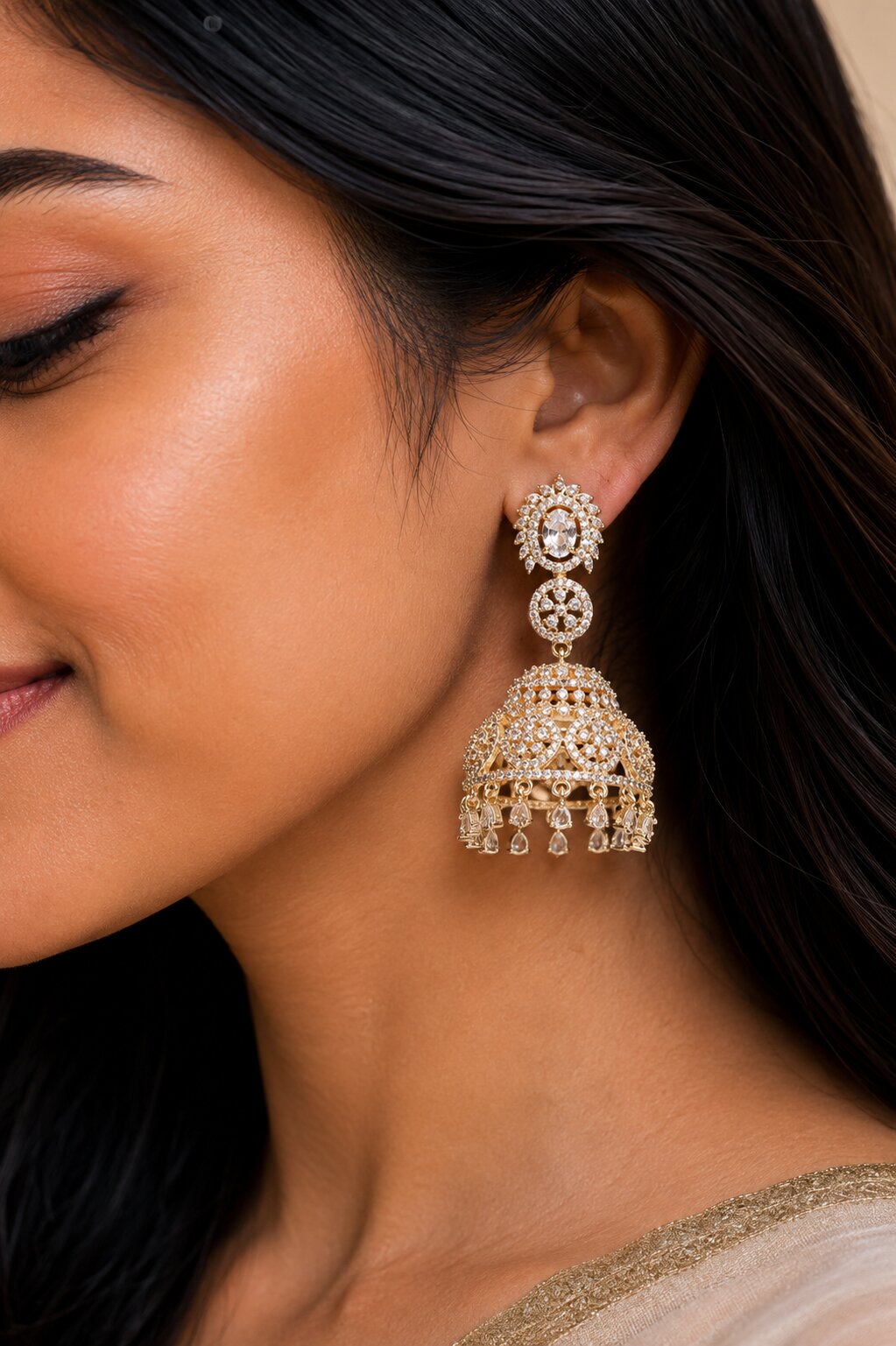 Pearl Glow Jhumka