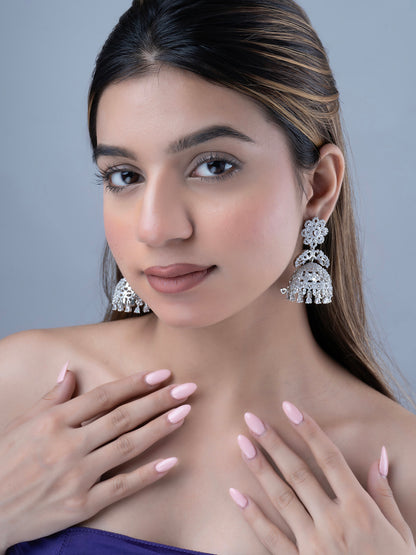 Frosted Flower Jhumka