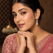 Ivory Shine Double Layer Jhumkas
