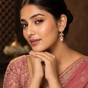 Ivory Shine Double Layer Jhumkas