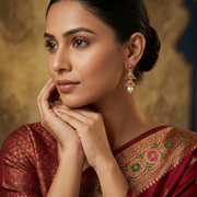 Golden Shine Double Layer Jhumkas