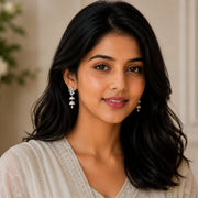 Silver Gleam Layered Jhumkas