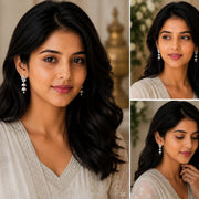 Silver Gleam Layered Jhumkas