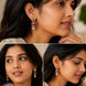 Red-Green Butterfly Gold Plated Jhumka