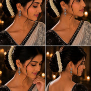 Small White Black Plated Jhumka