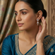 Small White Rhodium Jhumka