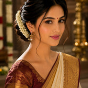 Beautiful 2 Layered Red Gold Plated Jhumka