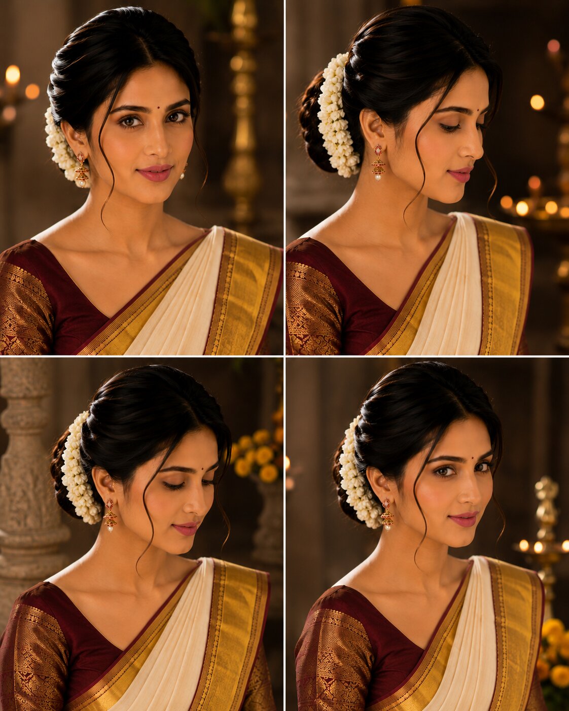 Beautiful 2 Layered Red Gold Plated Jhumka