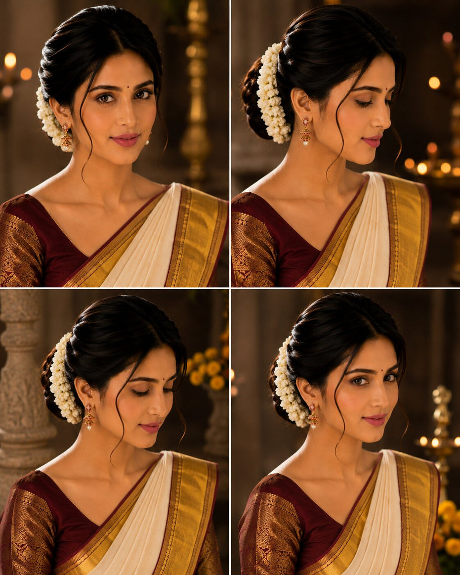 Beautiful 2 Layered Red Gold Plated Jhumka