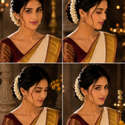 Beautiful 2 Layered Red Gold Plated Jhumka