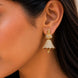 Gold Plated American Diamond Dancing Girl Earrings