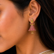 Gold Plated American Diamond Dancing Girl Earrings