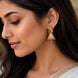 Gold Plated American Diamond Dancing Girl Earrings