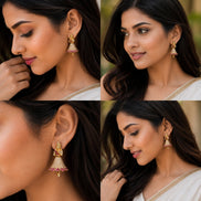 Gold Plated American Diamond Dancing Girl Earrings