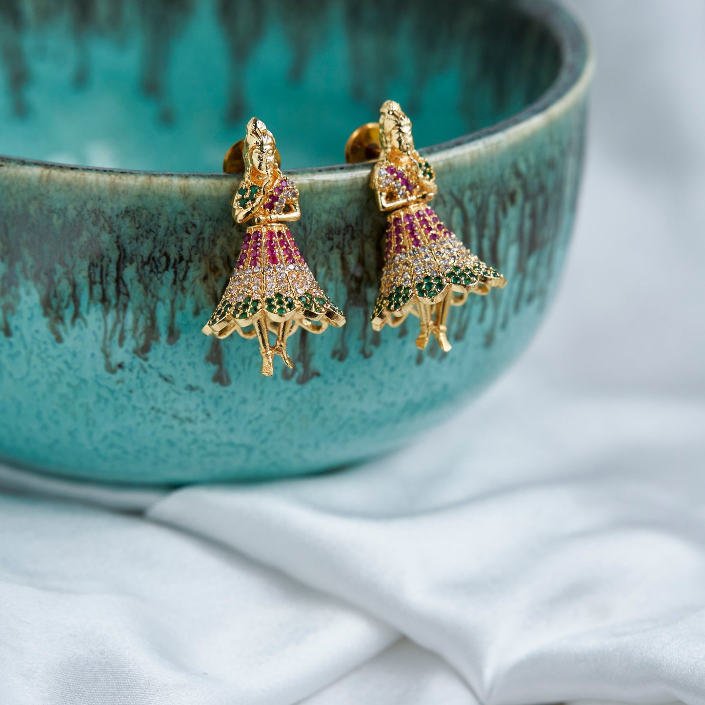 Gold Plated Buttabomma Jhumka