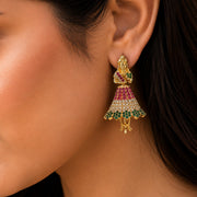 Gold Plated American Diamond Dancing Girl Earrings