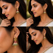 Gold Plated American Diamond Dancing Girl Earrings