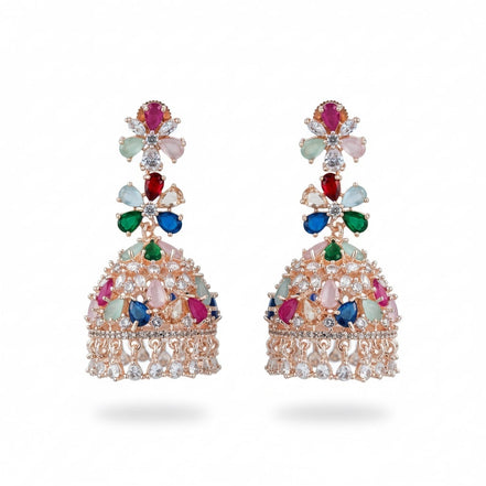 Celestial Rose Gold Jhumka