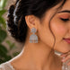 CZ Star Rhodium Jhumka
