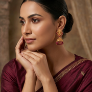 Lakshami Style Matte Plated Jhumka