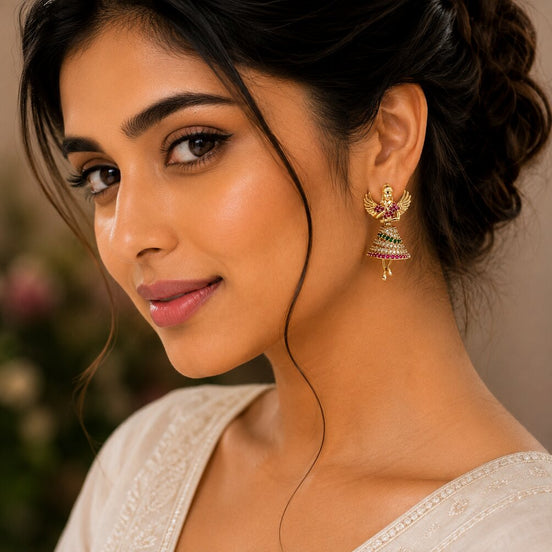 Gold Plated Dancing Buttabomma Jhumka