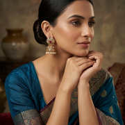 Rajputi Raga Matte Black Plated Jhumka