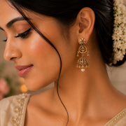 Padma Baali Matte Black Plated Jhumka