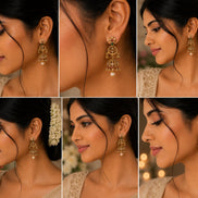 Padma Baali Matte Black Plated Jhumka