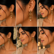 Padma Baali Matte Black Plated Jhumka