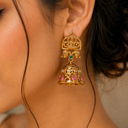 Lakshmi Enchanted Matte Black Plated Jhumka