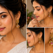 Lakshmi Enchanted Matte Black Plated Jhumka